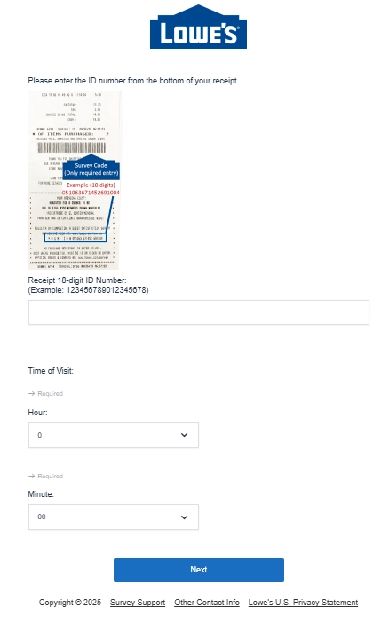 enter the details from the purchase receipt