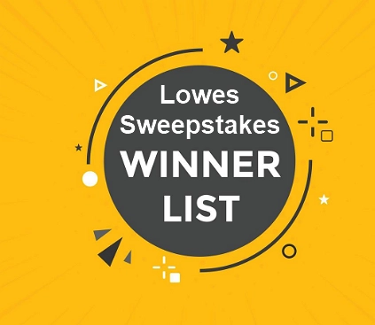 winners list of the lowes survey sweepstakes